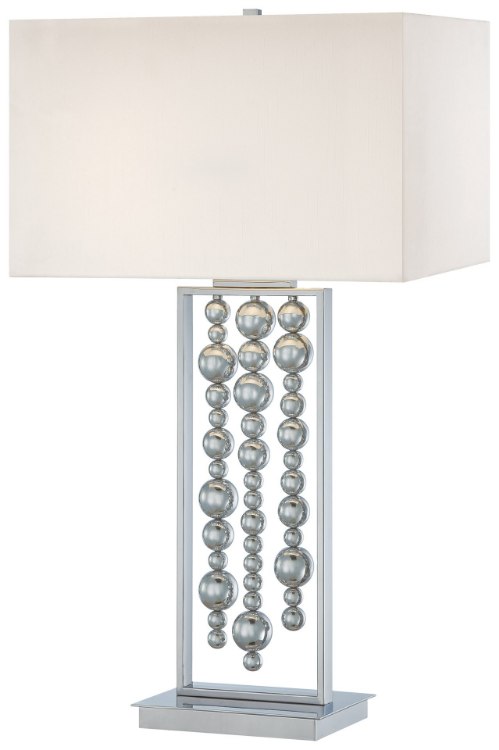 Foto para 100w SW 2 Light Table Lamp Chrome White