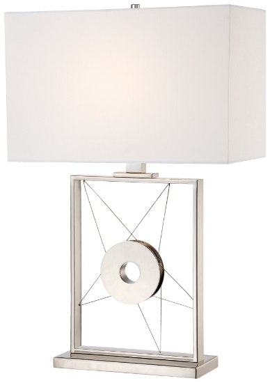 Foto para 100w SW 1 Light Table Lamp Polished Nickel White