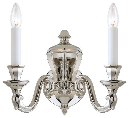 Picture of 60w SW Two Light Wall Sconce Polished Nickel