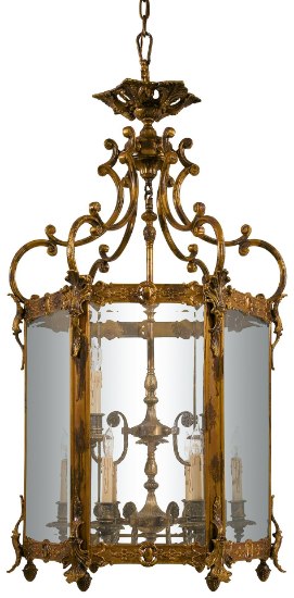 Foto para 60w SW 9 Light Foyer Pendant Oxide Brass Clear Beveled Edge