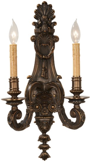 Picture of SW Two Light Wall Sconce Flemish Brass