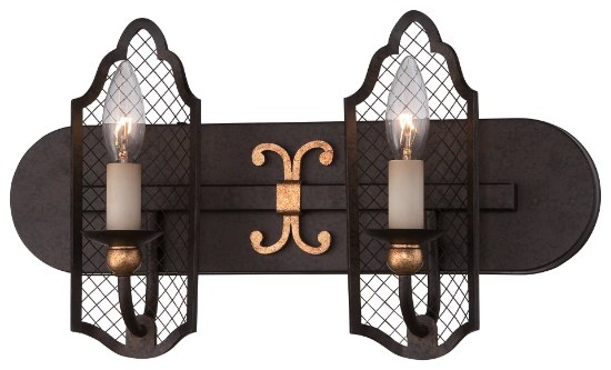 Foto para 60w SW Two Light Bath - Jessica Mcclintock Home- The Romance Collection™ French Bronze W/ Gold Highlights