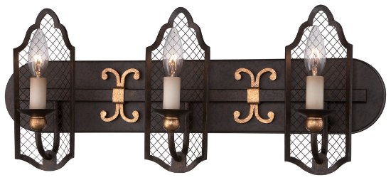 Foto para 60w SW Three Light Bath- Jessica Mcclintock Home- The Romance Collection™ French Bronze W/ Gold Highlights