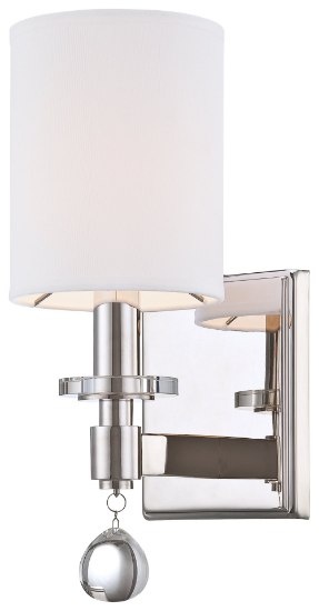 Picture of 60w SW 1 Light Wall Sconce Polished Nickel White