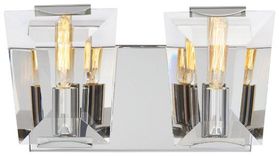 Foto para 60w SW Two Light Bath - Jessica Mcclintock Home- The Romance Collection™ Polished Nickel Clear