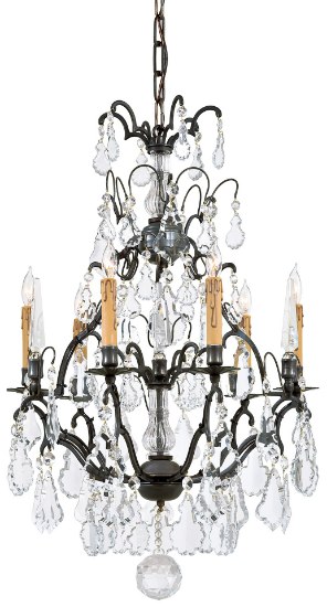 Picture of 60w SW 6 Light Chandelier Patina Bronze