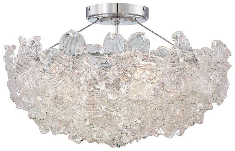 Picture of 100w SW 4 Light Semi Flush Mount Chrome Clear