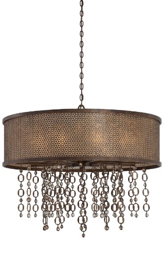 Foto para 60w SW Ten Light Drum Pendant French Bronze