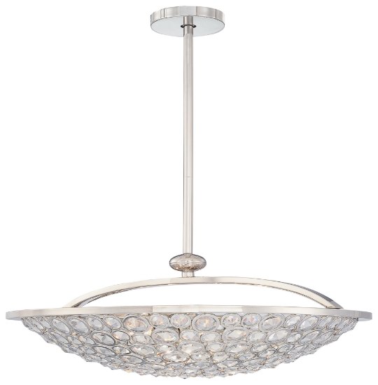 Picture of 60w SW Five Light Bowl Pendant Polished Nickel