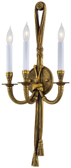 Picture of 60w SW Three Light Wall Sconce Antique Gold