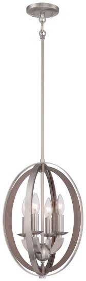 Foto para 60w SW Four Light Pendant Brushed Nickel