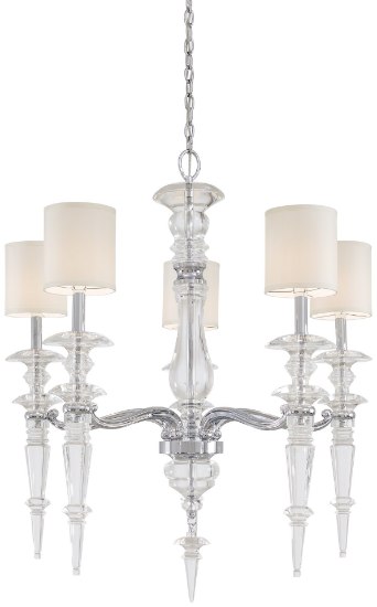 Picture of 60w SW 5 Light Chandelier Chrome White