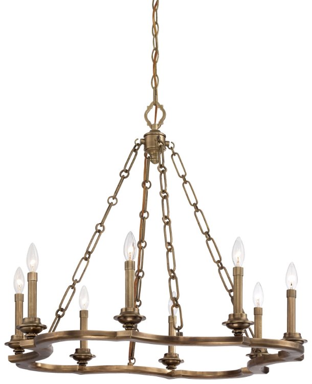 Picture of 60w SW 8 Light Chandelier Aged Brass