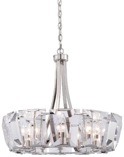 Picture of 60w SW 12 Light Chandelier Polished Nickel Clear