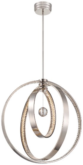 Picture of 80w WW Led Chandelier Polished Nickel