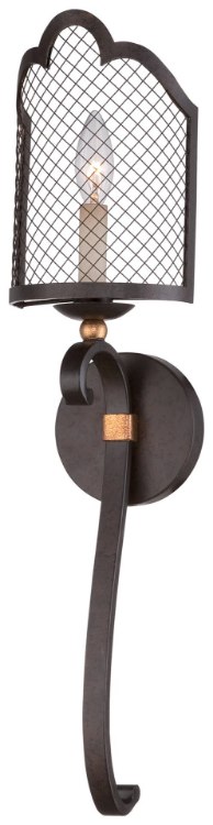 Picture of 60w SW One Light Wall Sconce - Jessica Mcclintock Home- The Romance Collection™ French Bronze W/ Gold Highlights