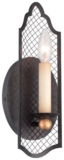 Foto para 60w SW One Light Wall Sconce - Jessica Mcclintock Home- The Romance Collection™ French Bronze W/ Gold Highlights