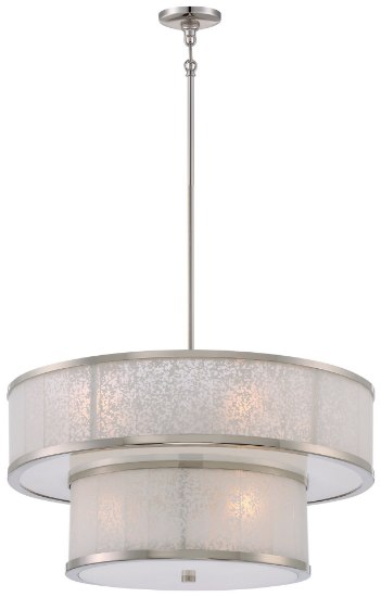 Picture of 100w SW 8 Light Chandelier Polished Nickel Lake Frost