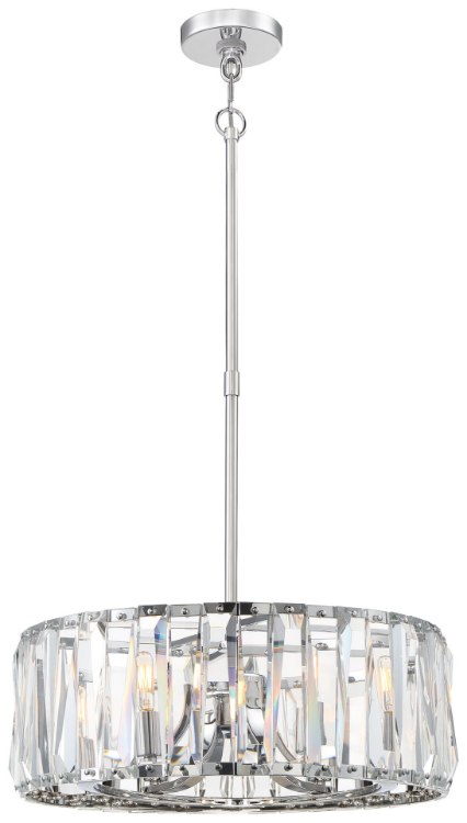 Picture of 60w SW 6 Light Pendant Chrome Clear