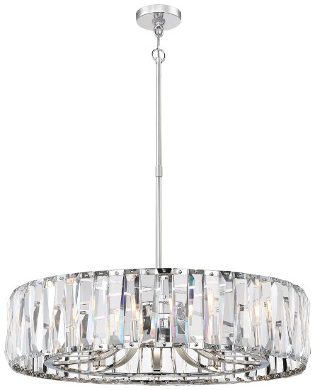 Picture of 60w SW 10 Light Chandelier Chrome Clear