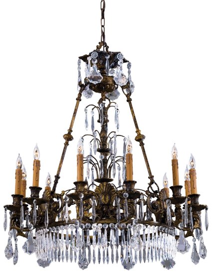 Picture of 40w SW Twelve Light Chandelier Oxide Brass