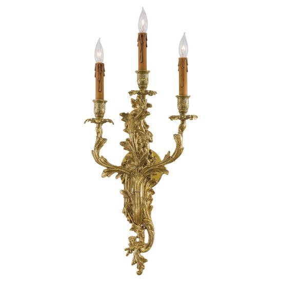 Picture of 60w SW 3 Light Wall Sconce Heirloom Gold