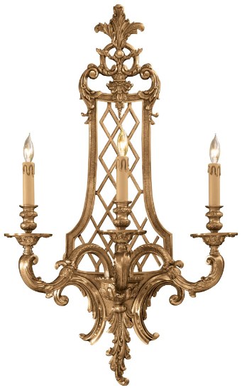 Picture of 60w SW Three Light Wall Sconce Renaissance Gold