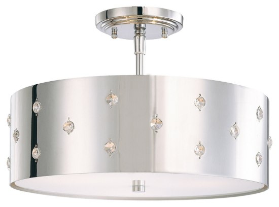 Picture of 100w SW 3 Light Semi Flush Mount Chrome