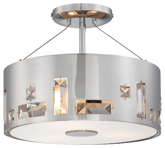 Picture of 100w SW 3 Light Semi Flush Mount Chrome