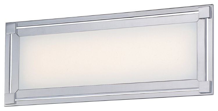 Picture of 28w WW Led Bath Chrome White Glass