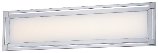 Foto para 37w WW Led Bath Chrome White Glass