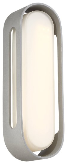 Foto para 16w WW Wall Sconce Sand Silver Etched White Glass