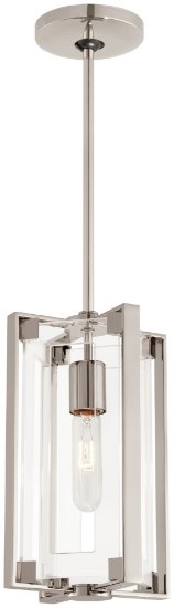 Picture of 60w SW 1 Light Mini Pendant Polished Nickel Clear Acrylic