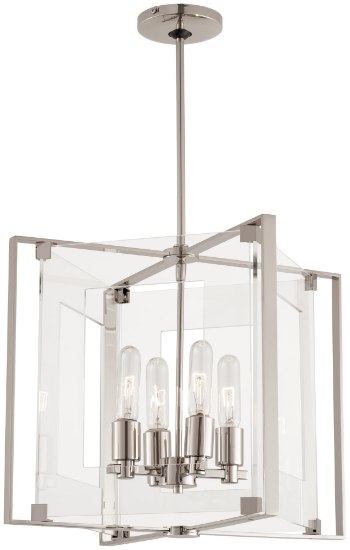 Picture of 60w SW 4 Light Pendant Polished Nickel Clear Acrylic