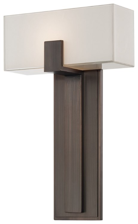 Picture of 100w SW 1 Light Wall Sconce Copper Bronze Patina Mitered/White Inside