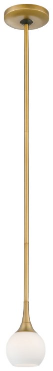 Foto para 60w SW 1 Light Mini Pendant Honey Gold Etched Opal