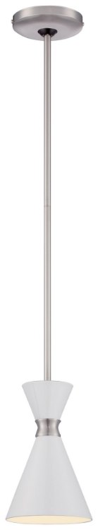 Picture of 100w SW 1 Light Mini Pendant Glitter Gloss White