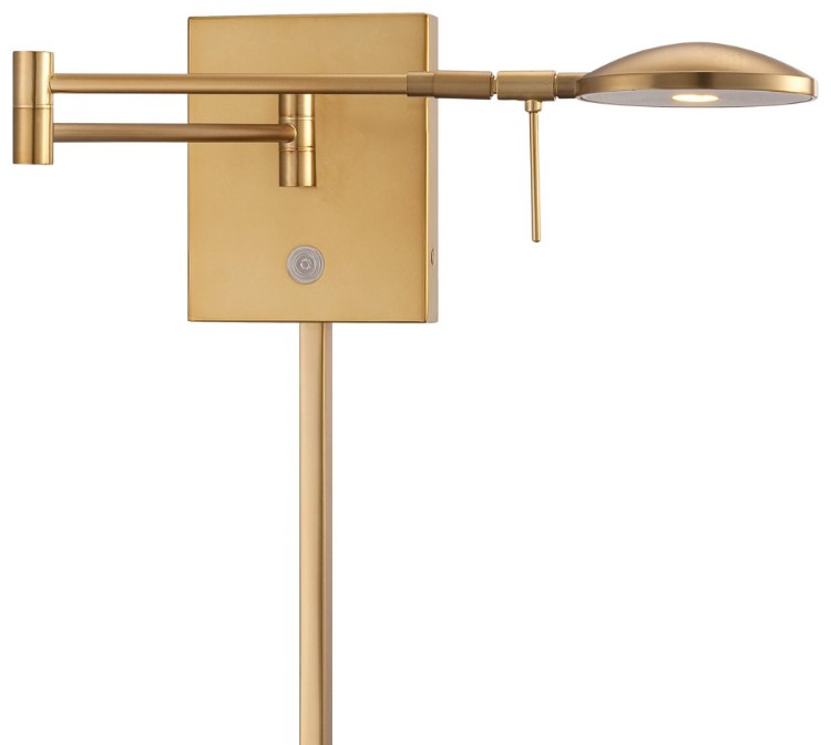 Picture of 8w WW 1 Light Led Swing Arm Wall Lamp Honey Gold