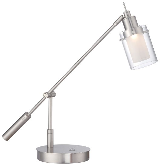 Picture of 8w WW Led Task Lamp Brushed Nickel Clear