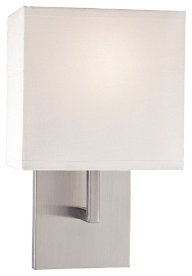 Foto para 60w SW 1 Light Wall Sconce Brushed Nickel White