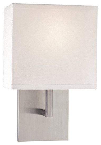 Picture of 60w SW 1 Light Wall Sconce Brushed Nickel White