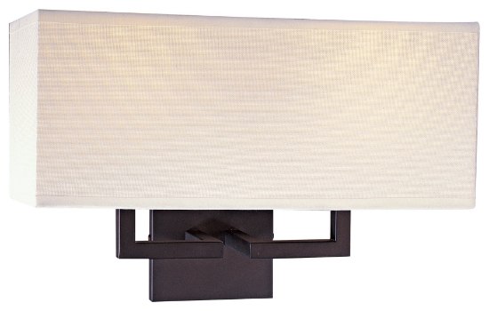 Picture of 60w SW 2 Light Wall Sconce Bronze Off White