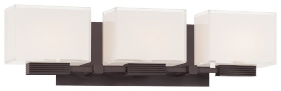 Picture of 75w SW 3 Light Bath Dorian Bronze Mitered / White Inside