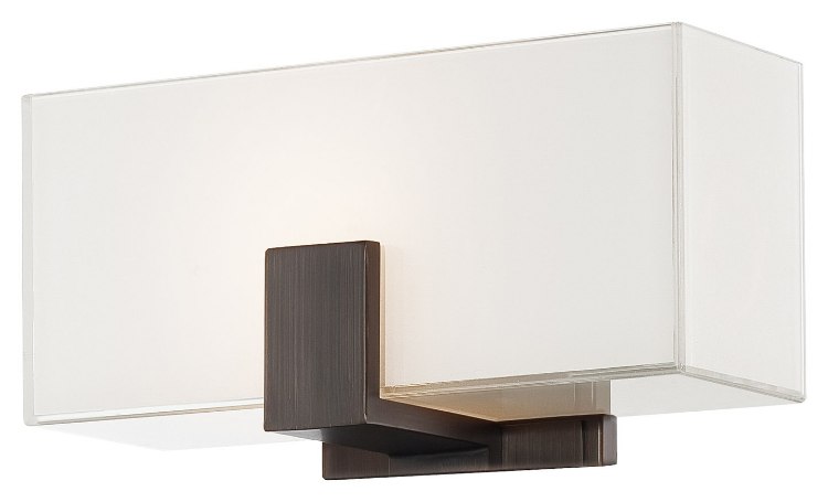 Picture of 100w SW 1 Light Wall Sconce Copper Bronze Patina Mitered/White Inside
