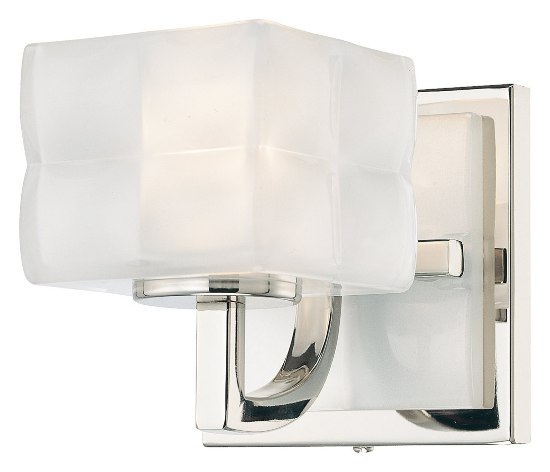 Picture of 75w SW 1 Light Bath Polished Nickel Clear/Inside Etched