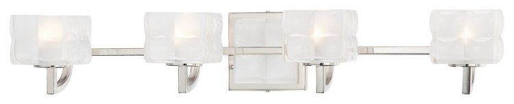 Picture of 75w SW 4 Light Bath Polished Nickel Clear/Inside Etched