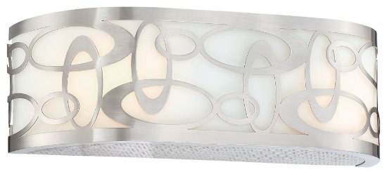 Picture of 100w SW 2 Light Bath Brushed Nickel Etched Opal