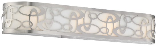 Foto para 100w SW 4 Light Bath Brushed Nickel Etched Opal