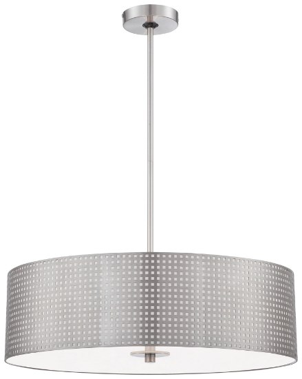 Picture of 75w SW 4 Light Drum Pendant Brushed Nickel