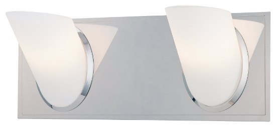 Picture of 40w SW 2 Light Bath Light Chrome Etched Opal